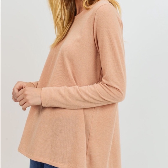 ❌DONATED❌Cherish Sherbert Beige French Terry Top - Picture 2 of 8